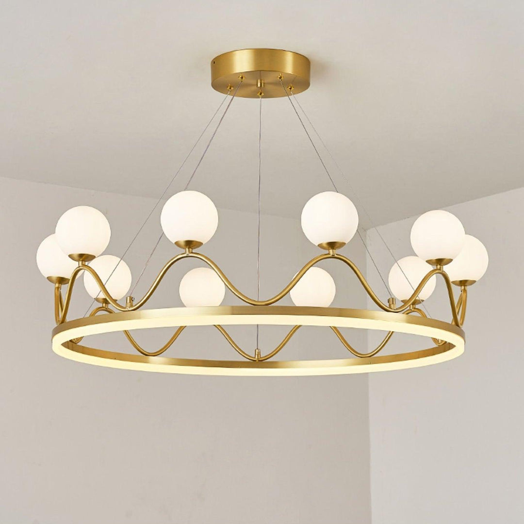 Crown Brass Chandelier - Vakkerlight