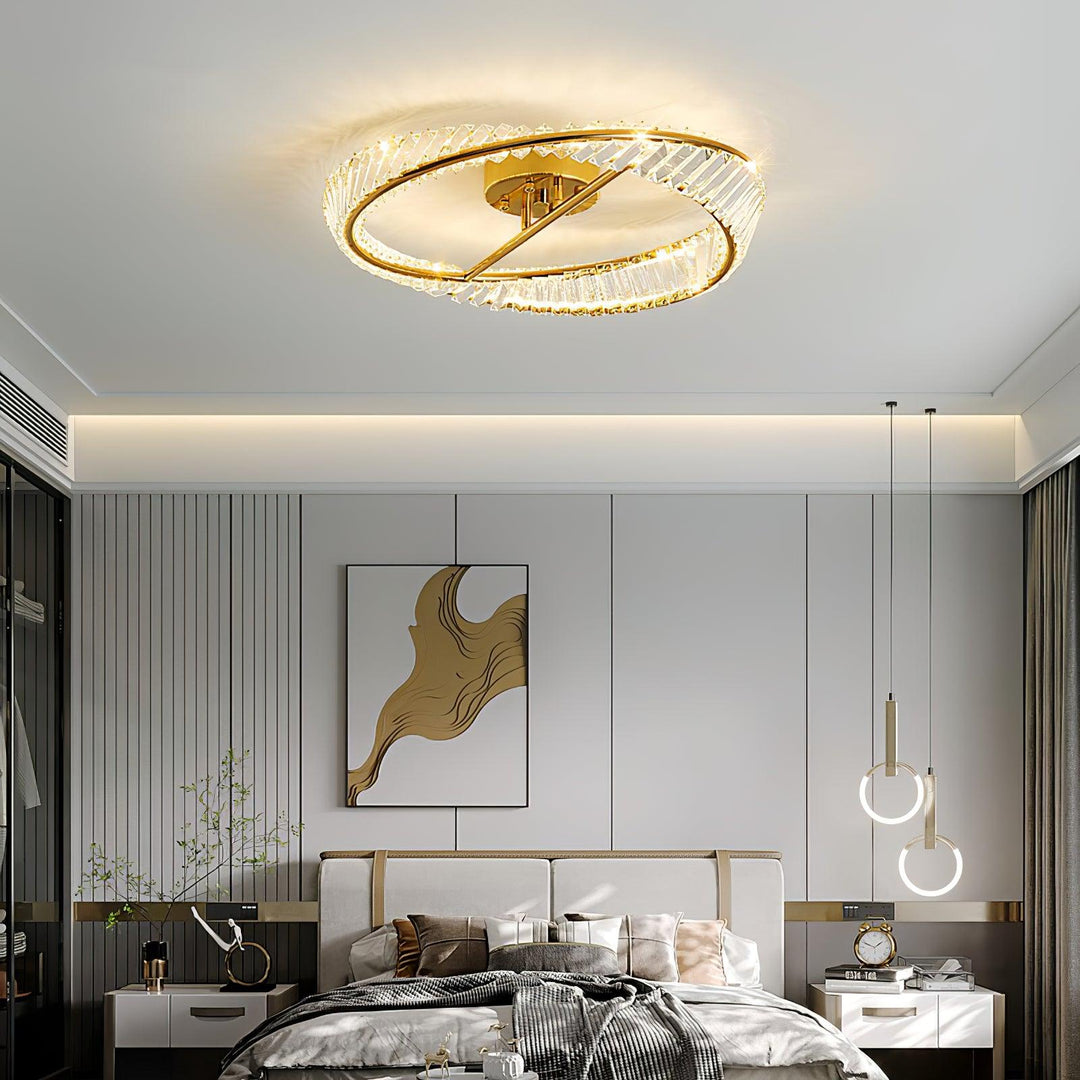 Crystal Rings Ceiling Lamp - Vakkerlight