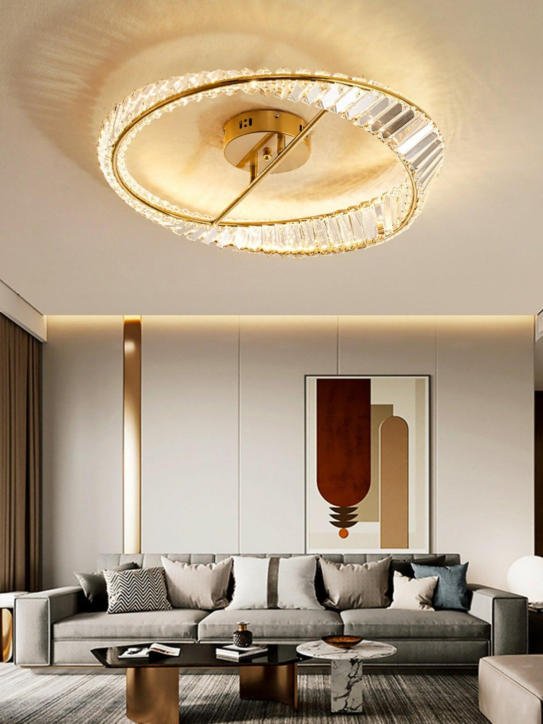 Crystal Rings Ceiling Lamp - Vakkerlight