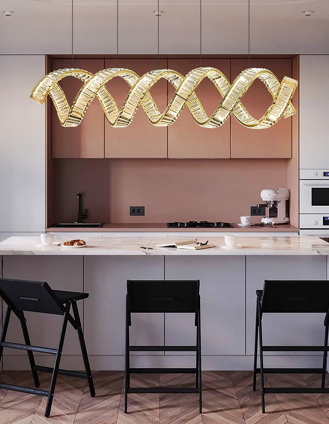 Curved LED Chandelier - Vakkerlight