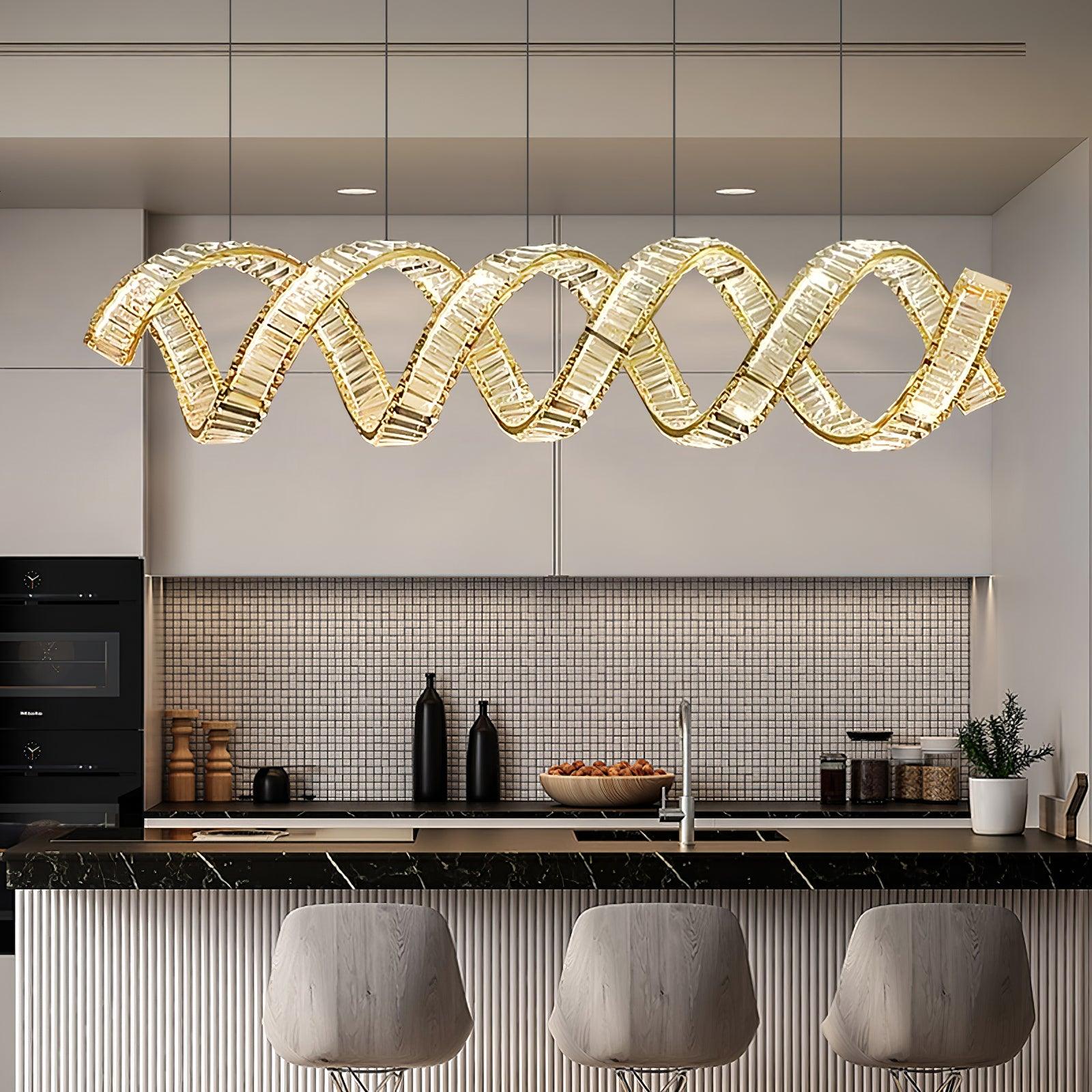 Curved LED Chandelier – Vakkerlight