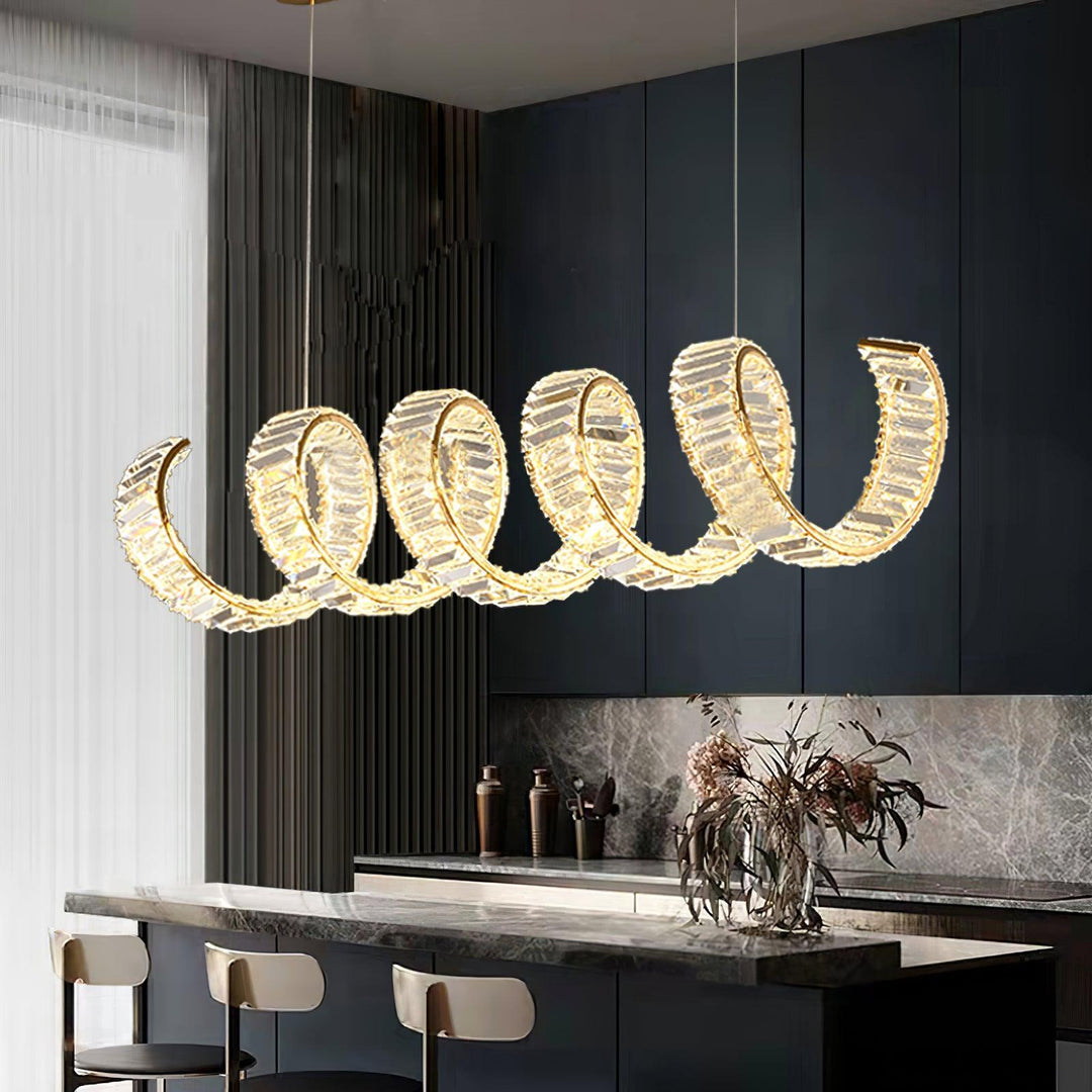 Curved LED Chandelier - Vakkerlight