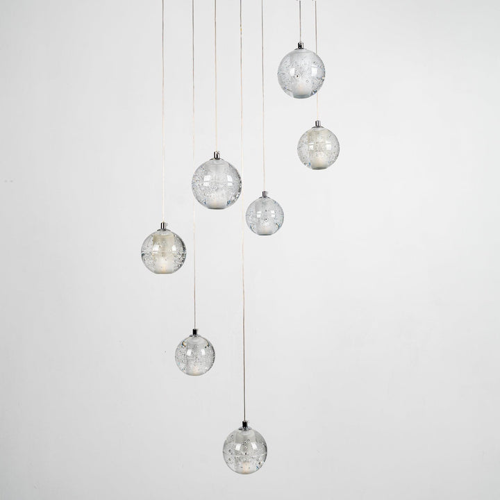 Suspension boule en cristal