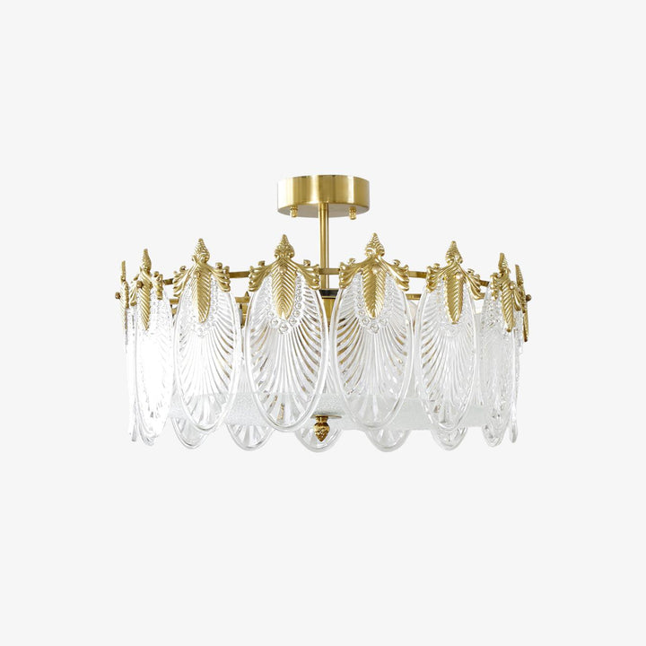 Decorative Pattern Glass Round Chandelier - Vakkerlight