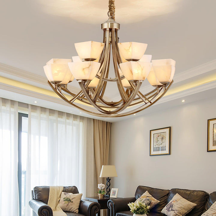 Dover Brass Chandelier - Vakkerlight