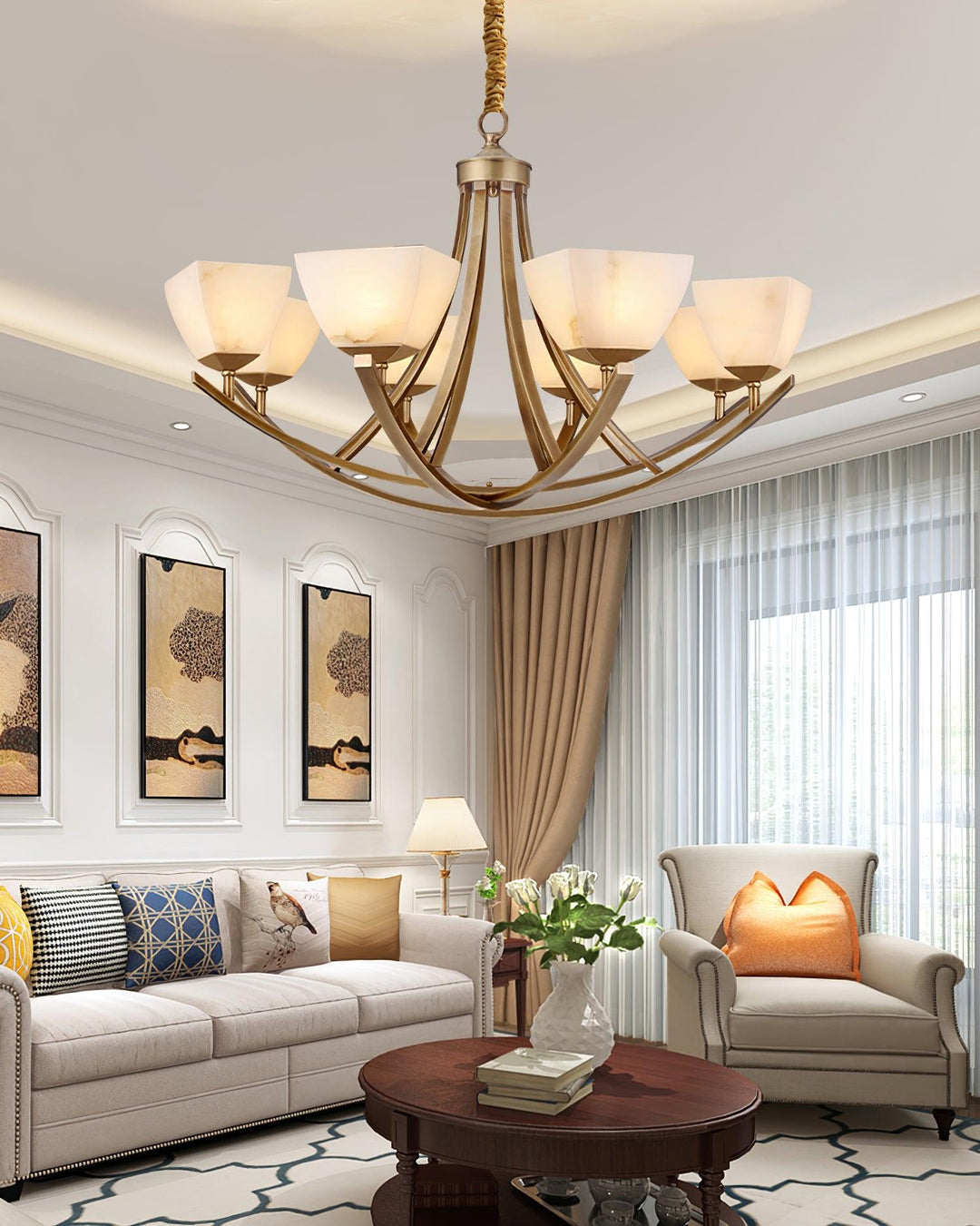 Dover Brass Chandelier - Vakkerlight