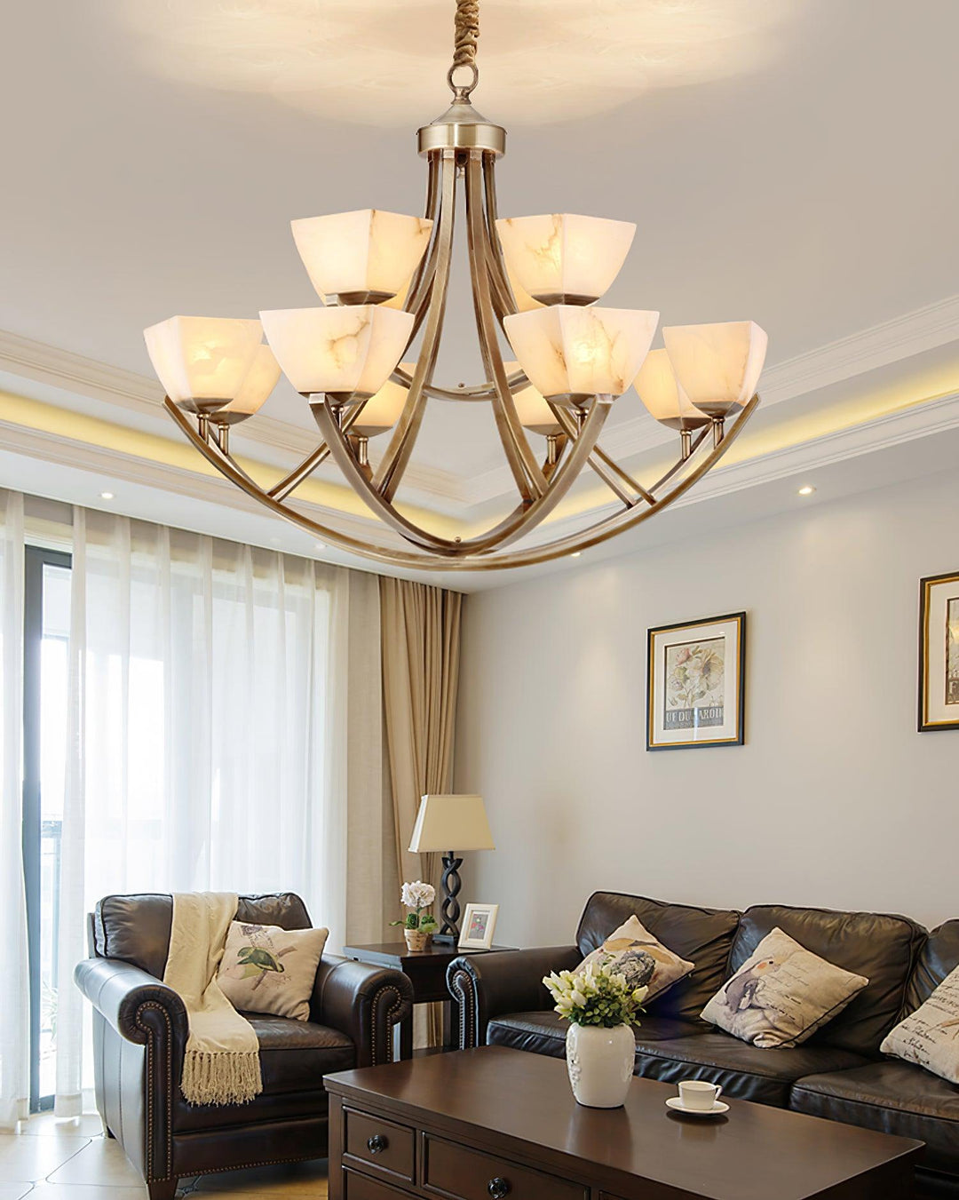 Dover Brass Chandelier - Vakkerlight