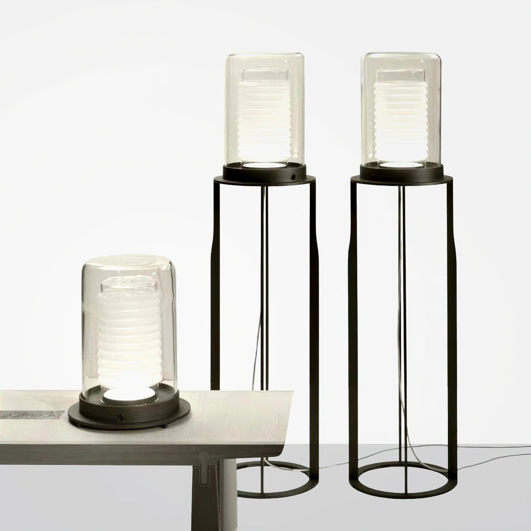 Dual Cylinder Glass Floor Lamp - Vakkerlight