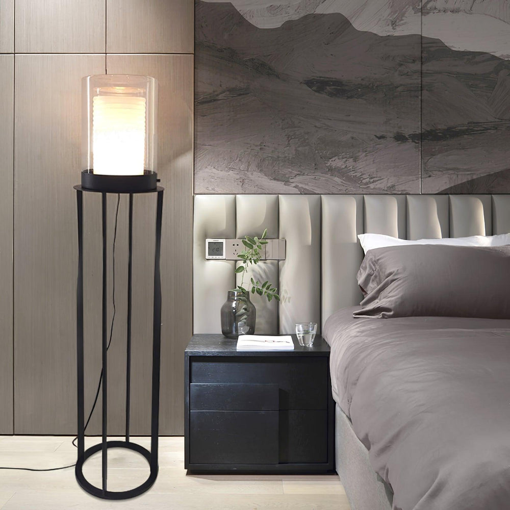 Dual Cylinder Glass Floor Lamp - Vakkerlight