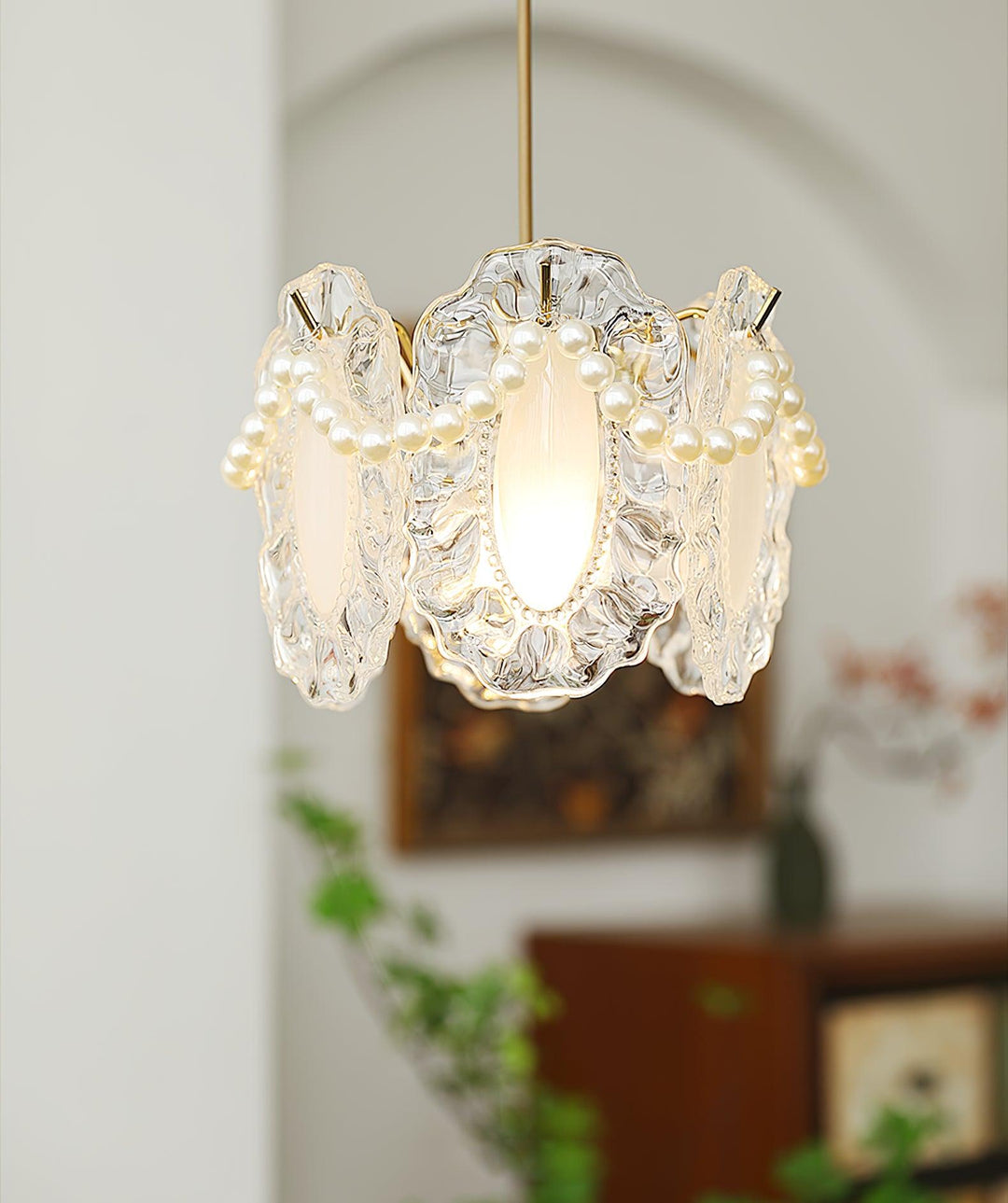 Floral Glass Pendant Lamp - Vakkerlight