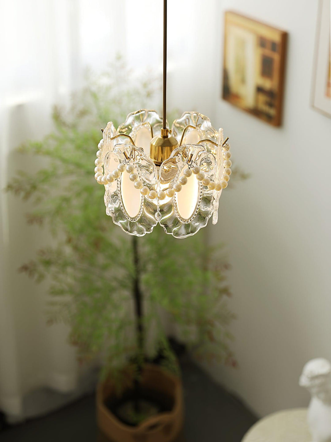 Floral Glass Pendant Lamp - Vakkerlight