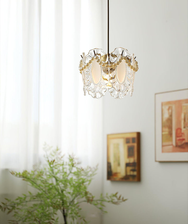Floral Glass Pendant Lamp - Vakkerlight