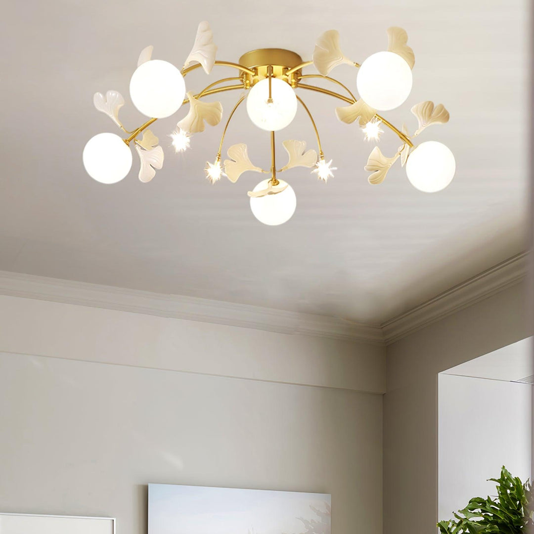 Ginkgo Glass Ceiling Lamp - Vakkerlight