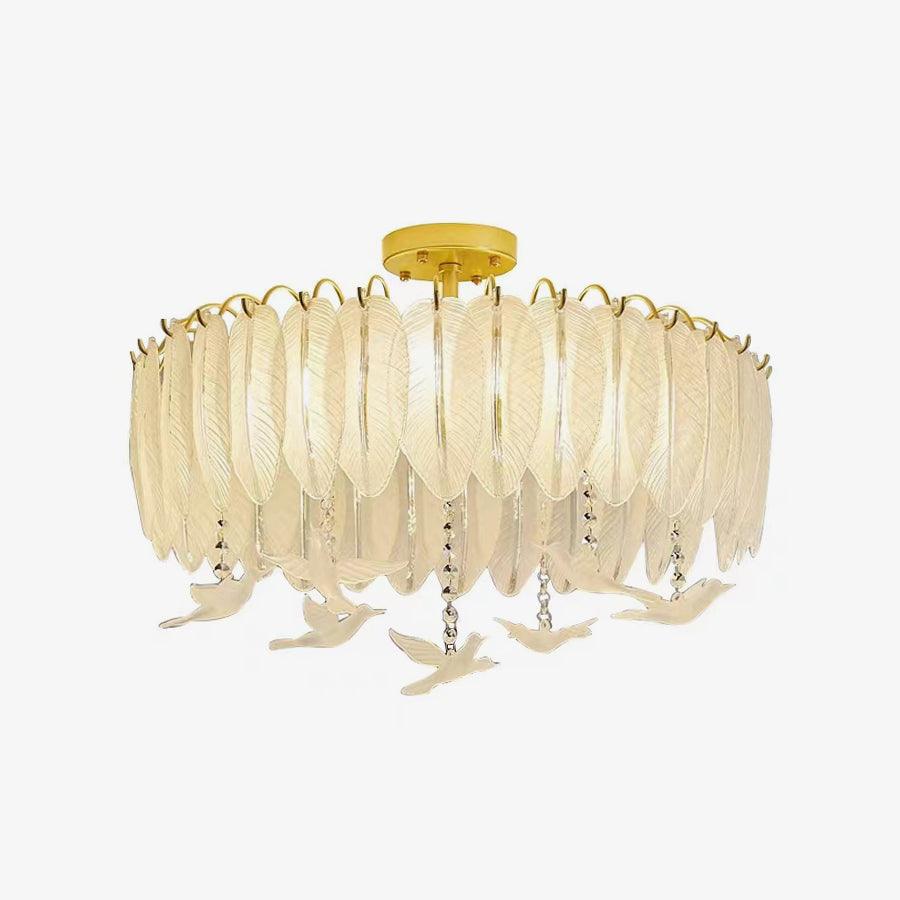 Glass Feather Ceiling Light - Vakkerlight