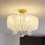 Glass Feather Ceiling Light - Vakkerlight