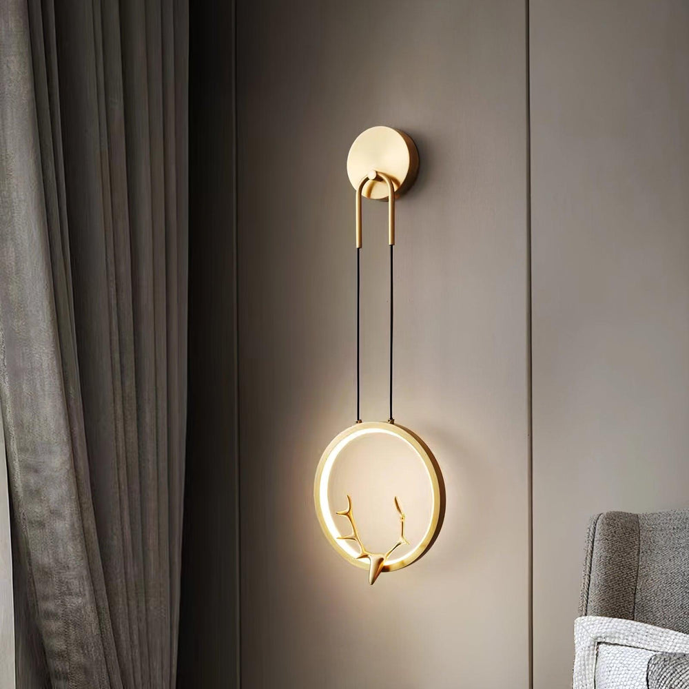 Golden Antler Wall Light - Vakkerlight