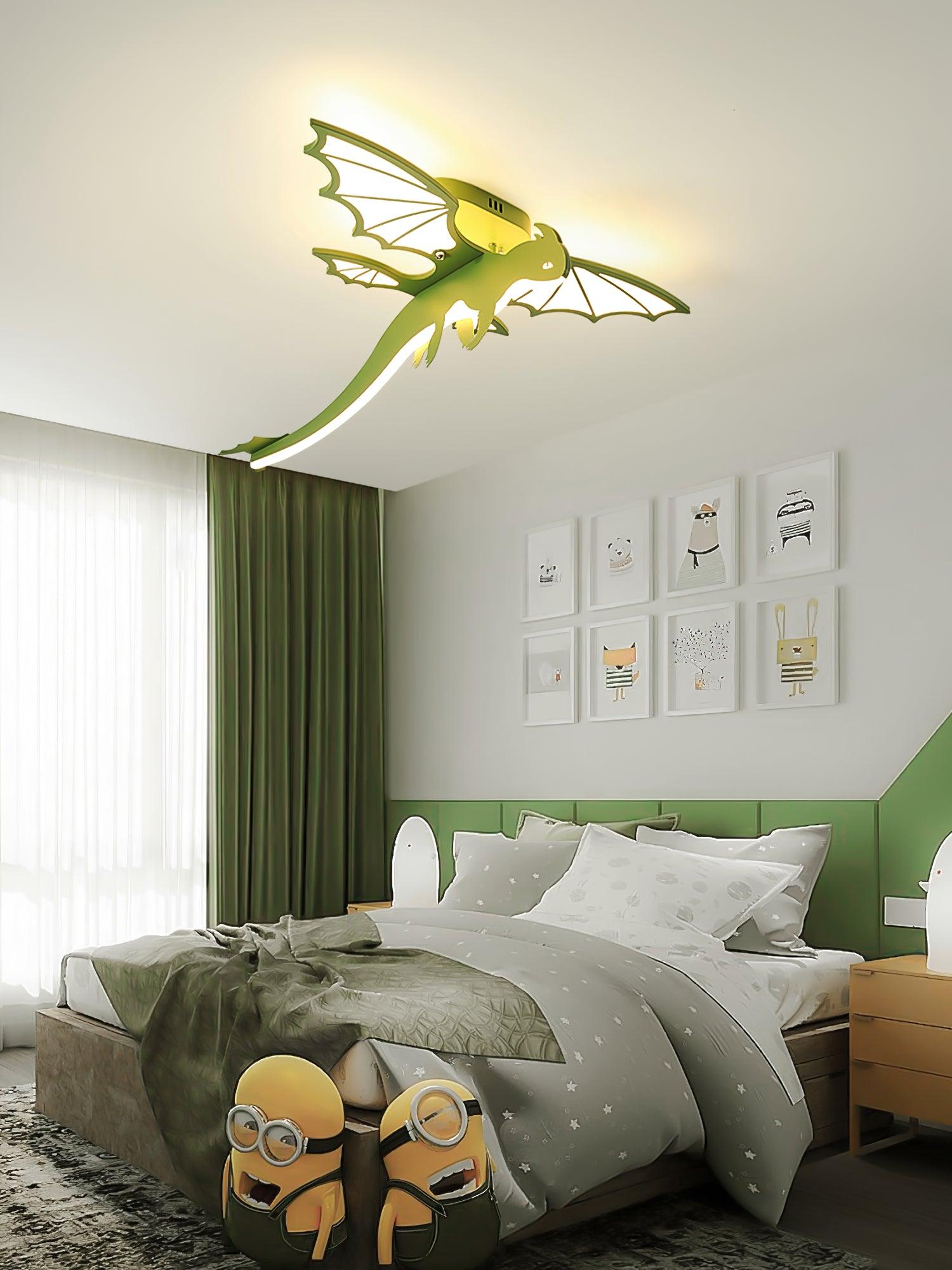 Green Dinosaur Ceiling Light Vakkerlight Green dinosaur ceiling light vakkerlight