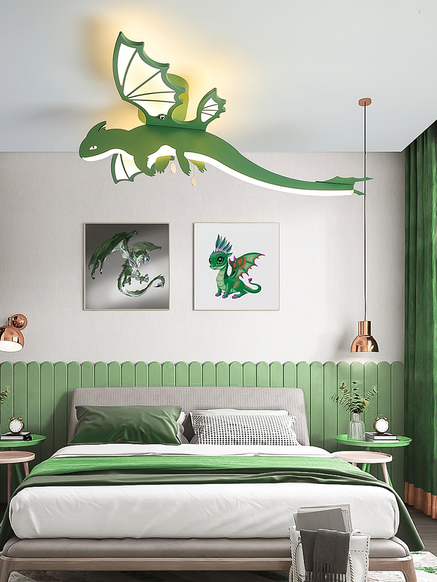 Green Dinosaur Ceiling Light Vakkerlight Green dinosaur ceiling light vakkerlight
