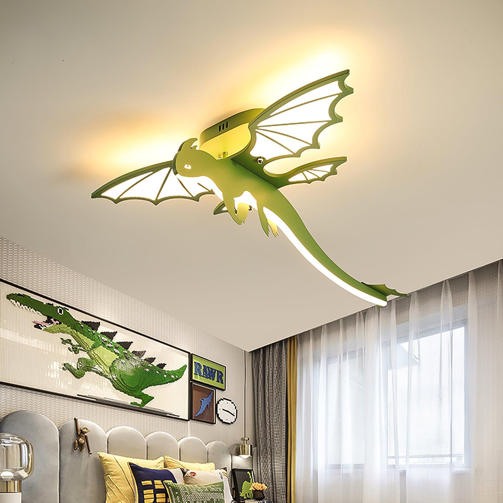 Green Dinosaur Ceiling Light Vakkerlight Green dinosaur ceiling light vakkerlight