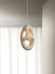 Hand-Built White Pendant Lamp - Vakkerlight