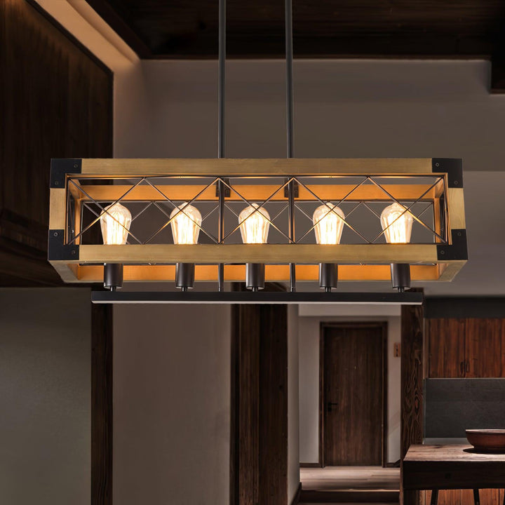 Kitchen Island Rectangle Chandelier - Vakkerlight