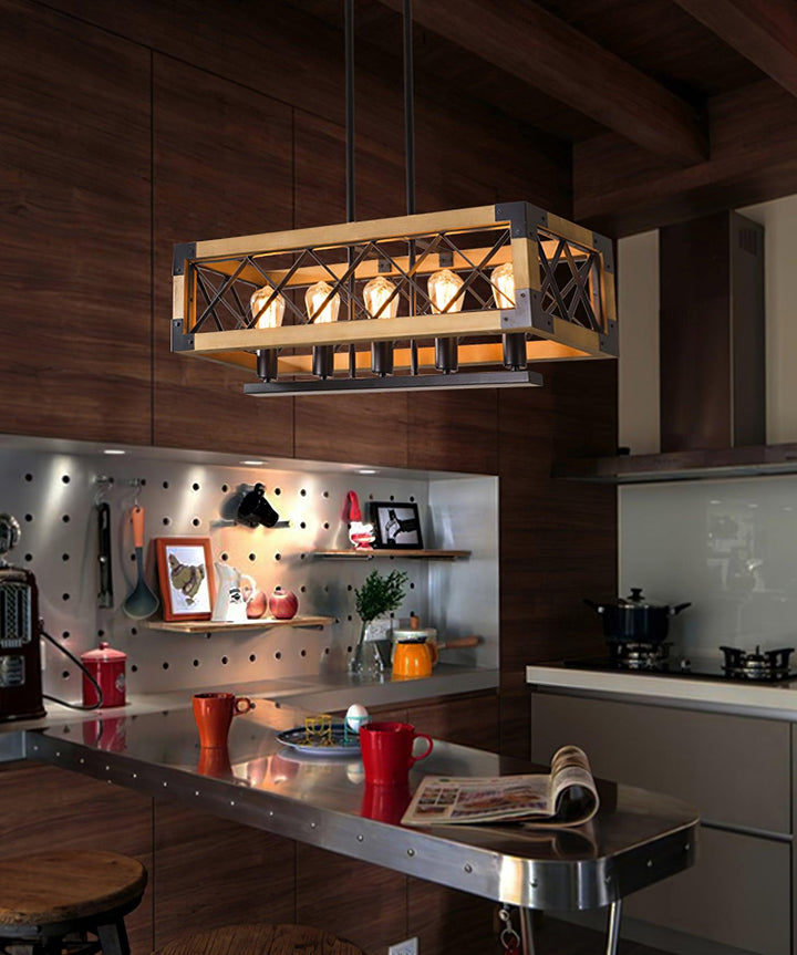 Kitchen Island Rectangle Chandelier - Vakkerlight