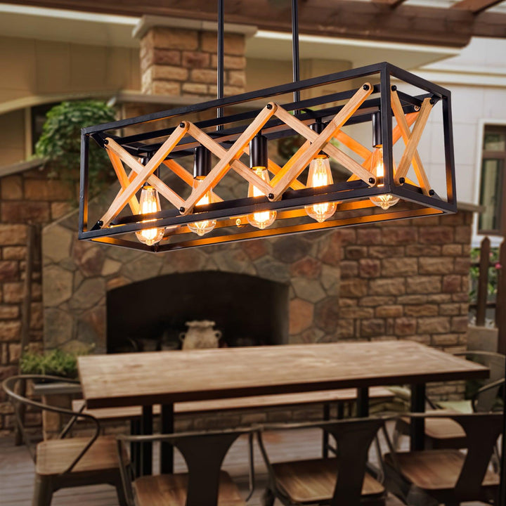 Kitchen Island Rectangle Chandelier - Vakkerlight