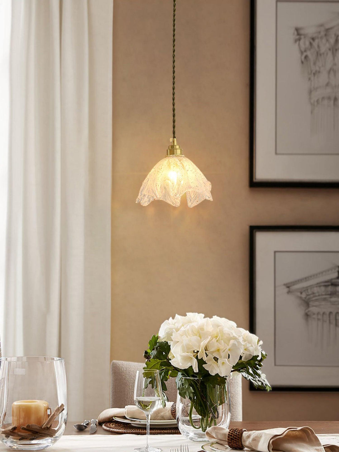 Lotus Crystal Small Pendant Light - Vakkerlight