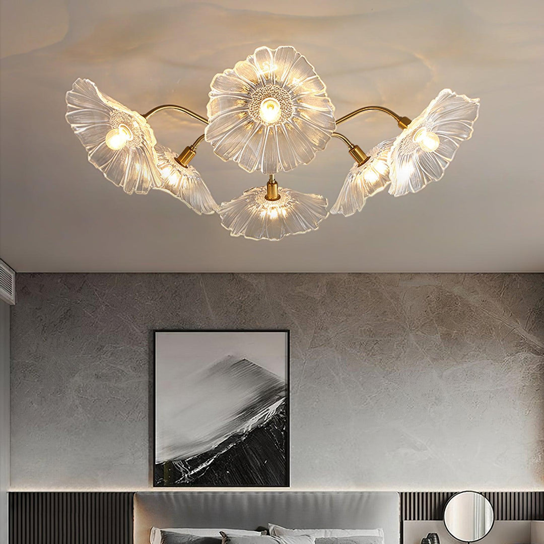 Lotus Leaf Glass Ceiling Lamp - Vakkerlight