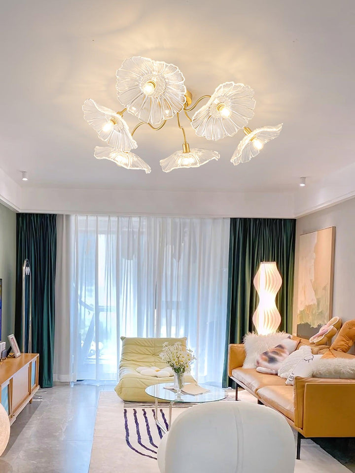 Lotus Leaf Glass Ceiling Lamp - Vakkerlight