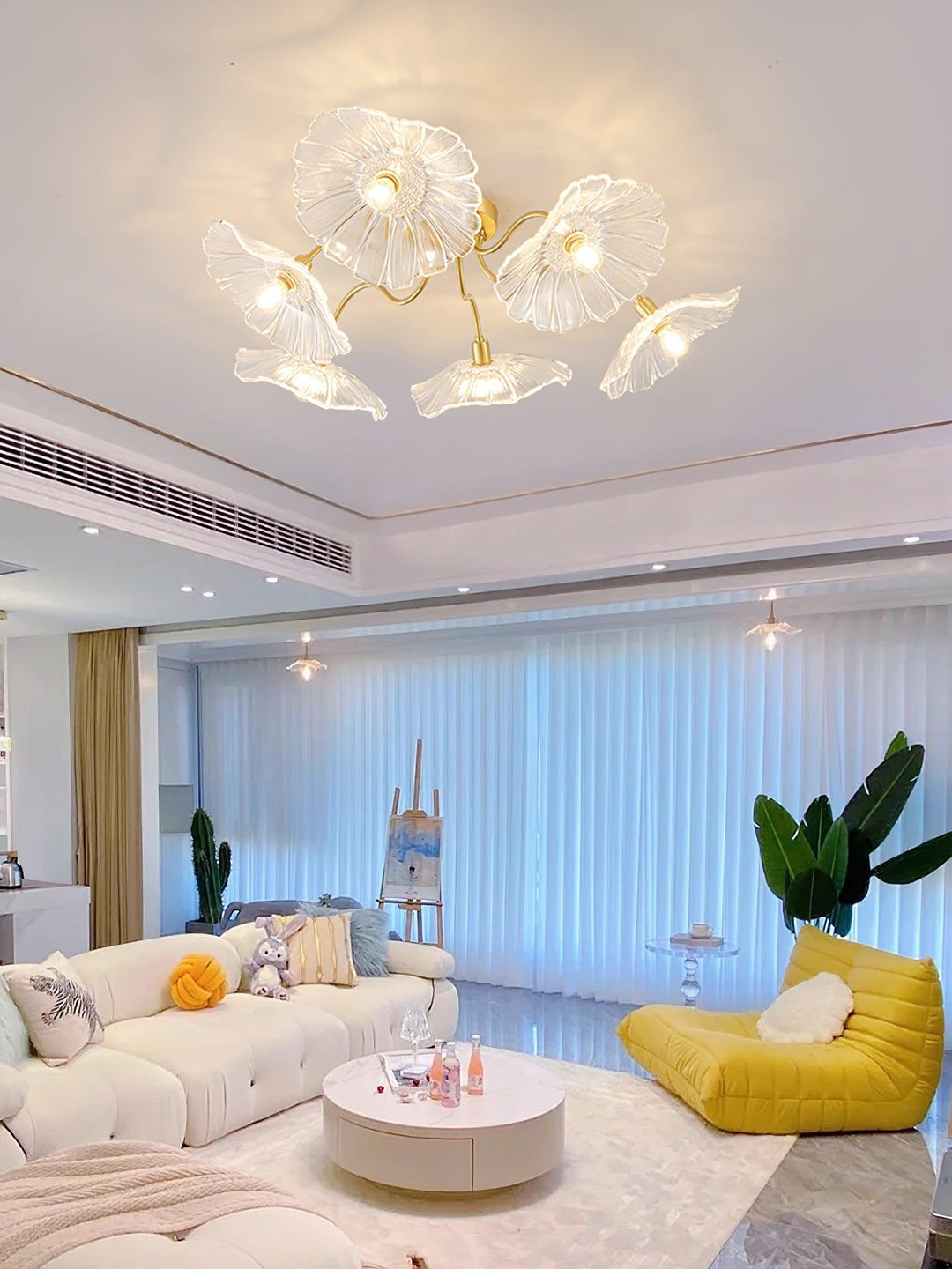 Lotus Leaf Glass Ceiling Lamp - Vakkerlight