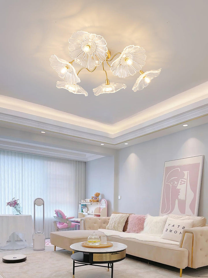 Lotus Leaf Glass Ceiling Lamp - Vakkerlight