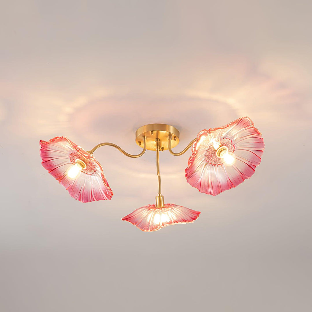 Lotus Leaf Glass Ceiling Lamp - Vakkerlight