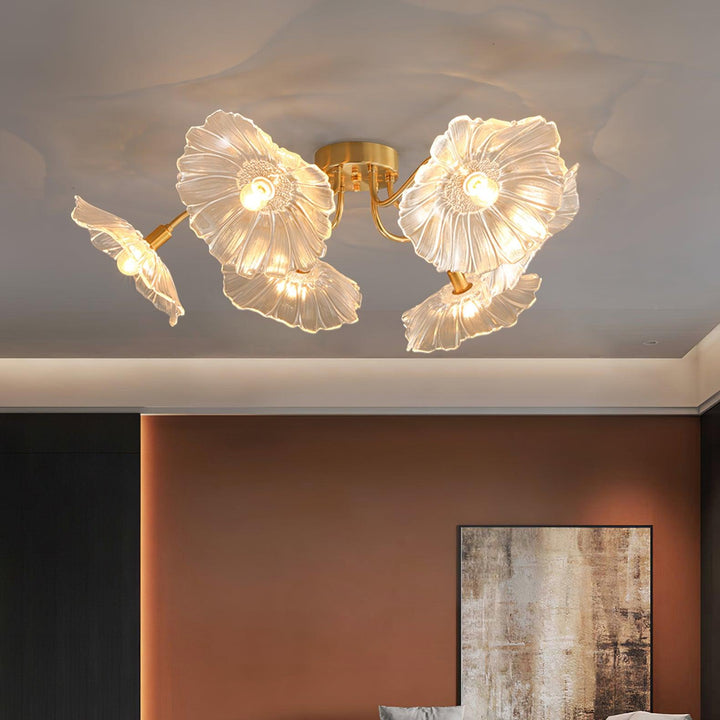 Lotus Leaf Glass Ceiling Lamp - Vakkerlight