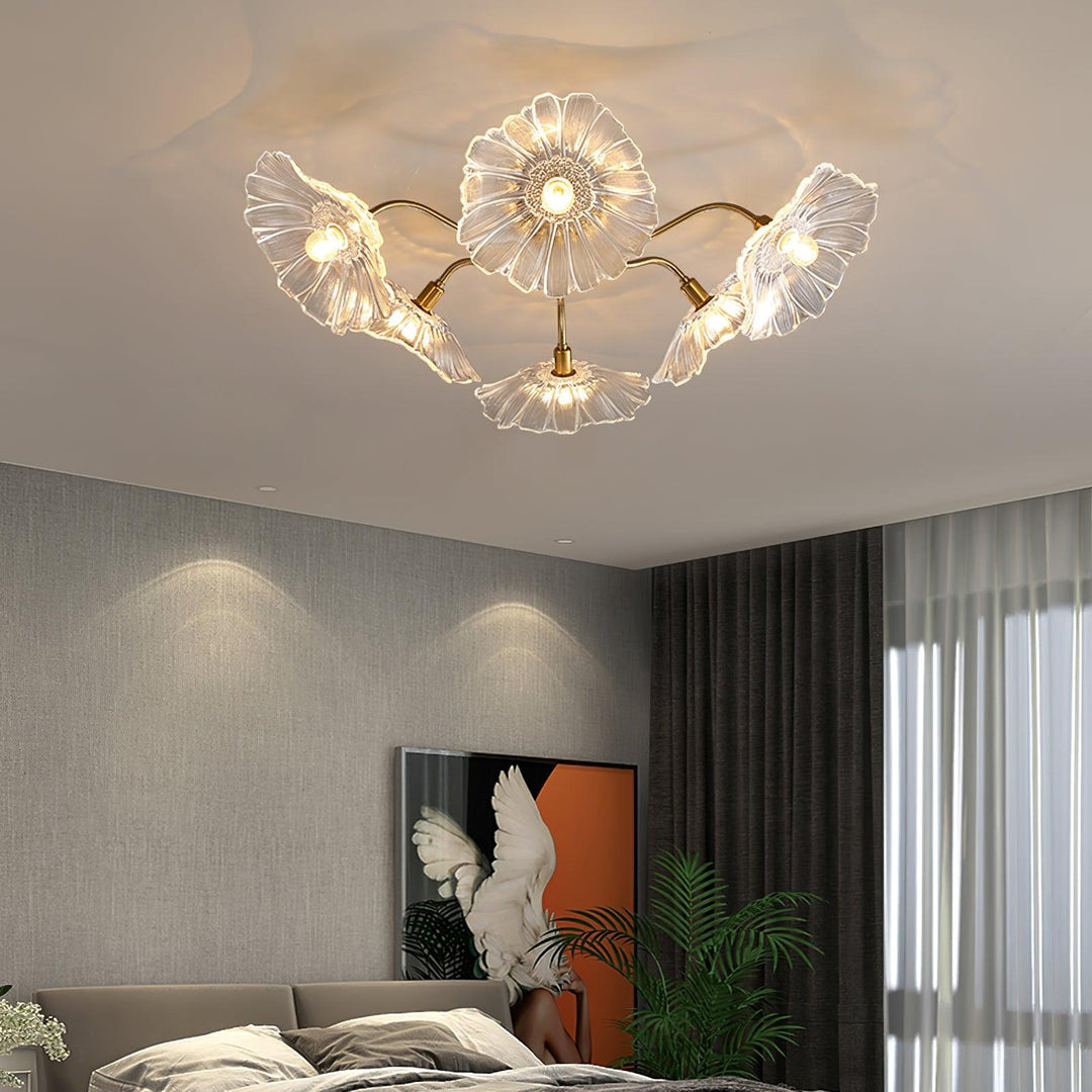 Lotus Leaf Glass Ceiling Lamp - Vakkerlight