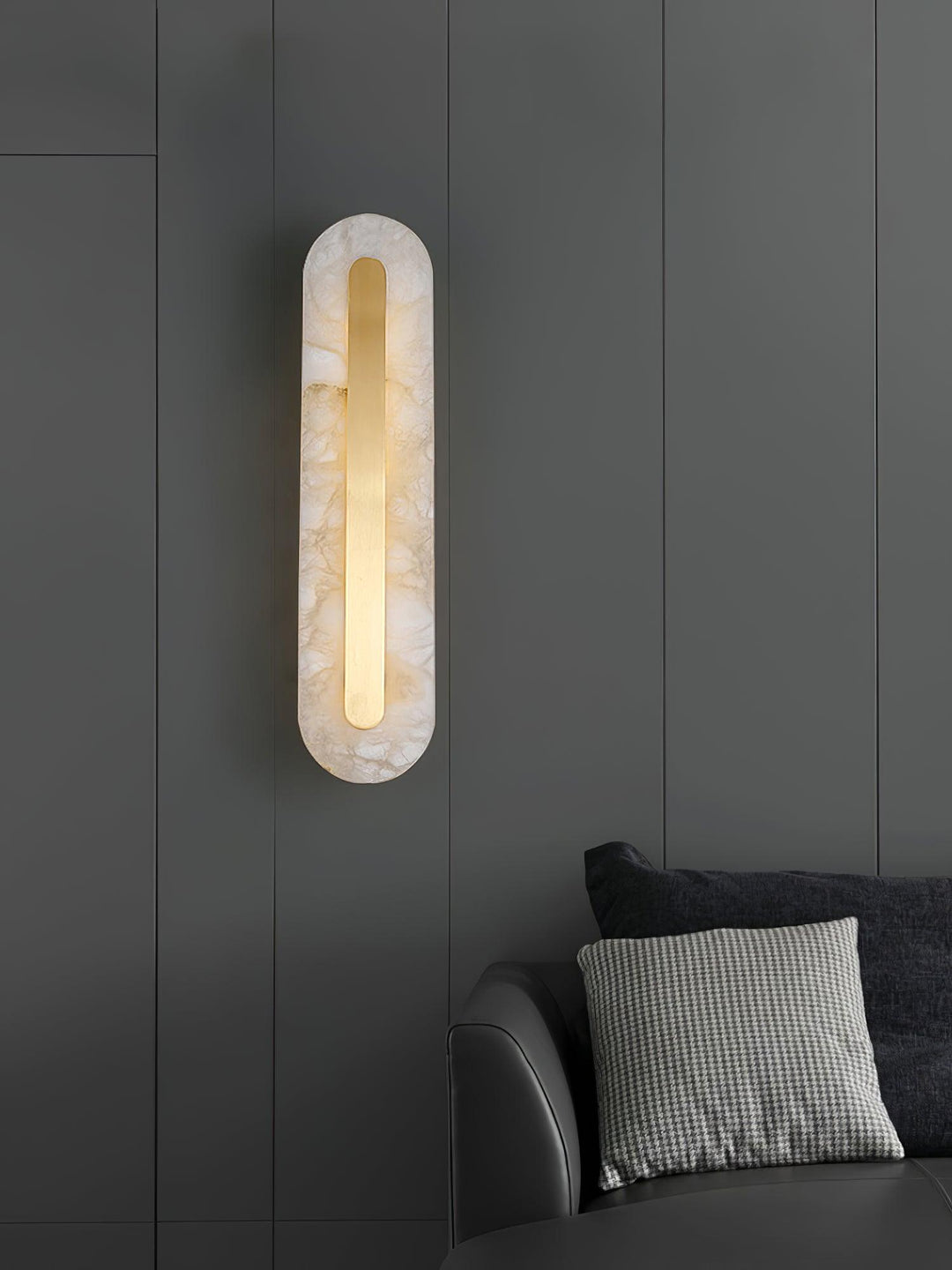 Alabaster Rounded Wall Light - Vakkerlight