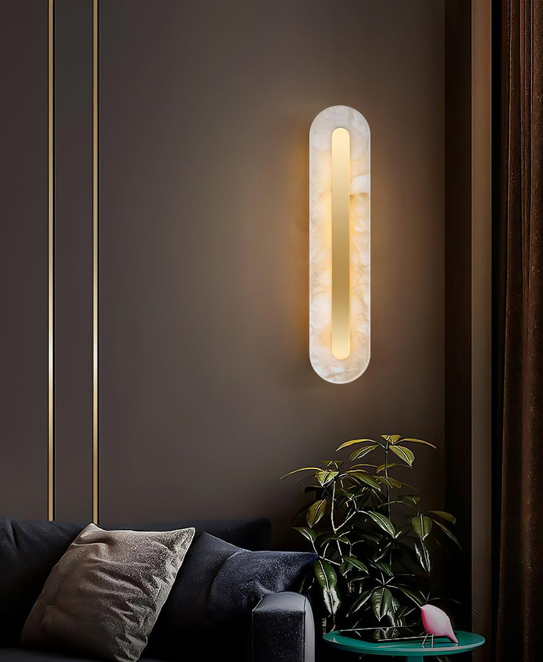 Alabaster Rounded Wall Light - Vakkerlight