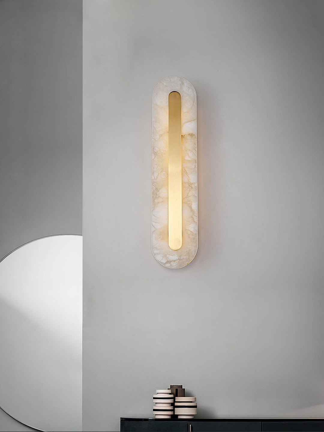 Alabaster Rounded Wall Light - Vakkerlight