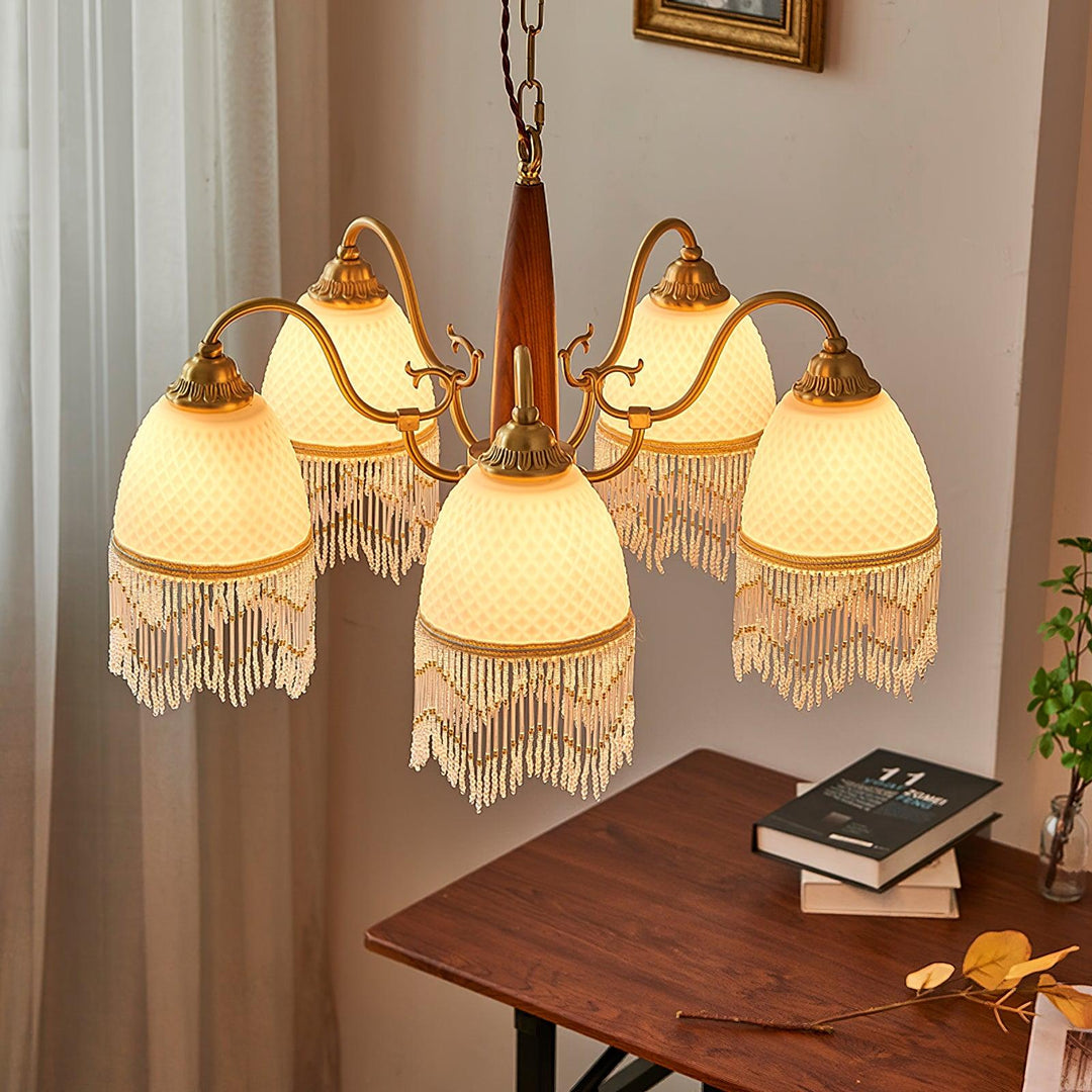 Mesh Tassel Glass Chandelier - Vakkerlight