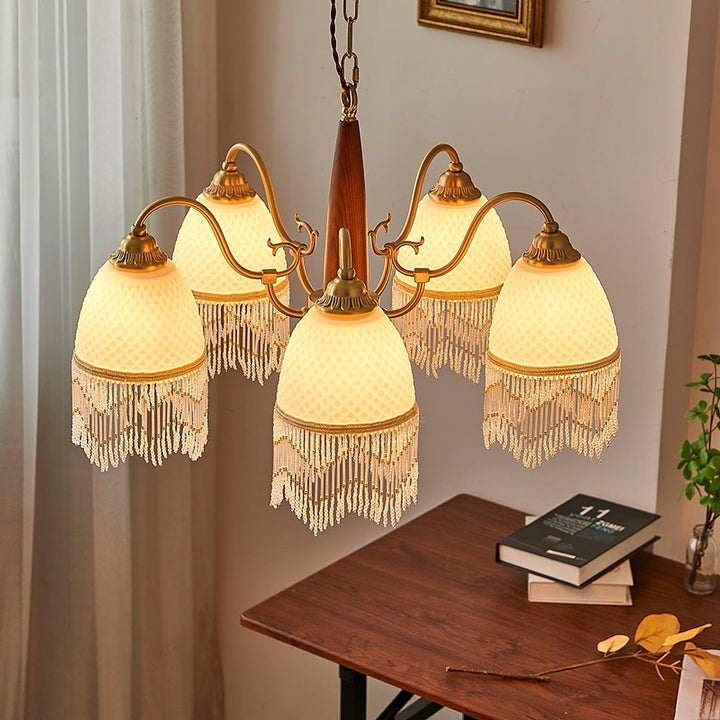 Mesh Tassel Glass Chandelier - Vakkerlight