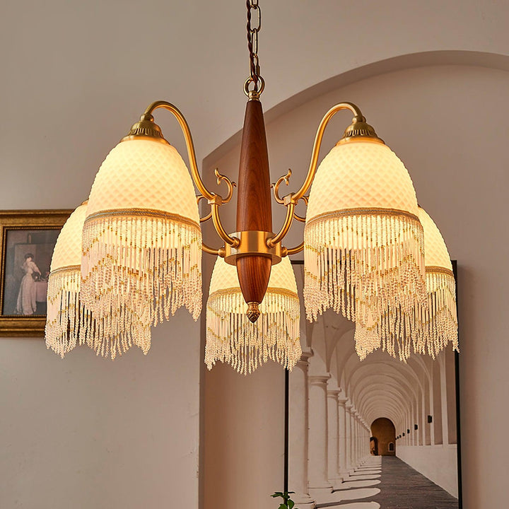 Mesh Tassel Glass Chandelier - Vakkerlight