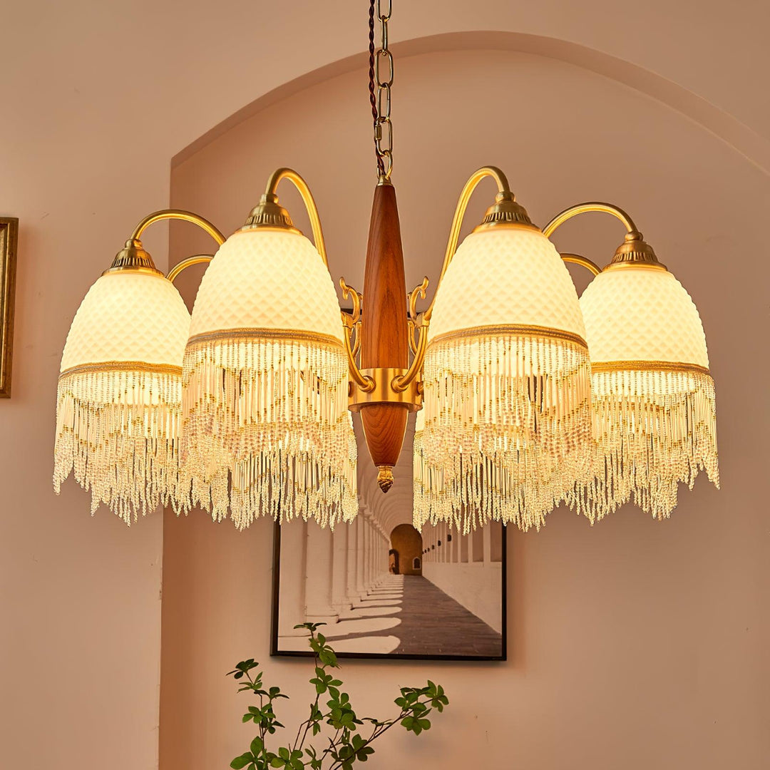 Mesh Tassel Glass Chandelier - Vakkerlight