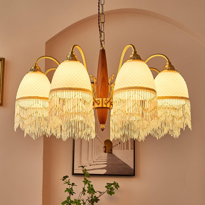 Mesh Tassel Glass Chandelier - Vakkerlight