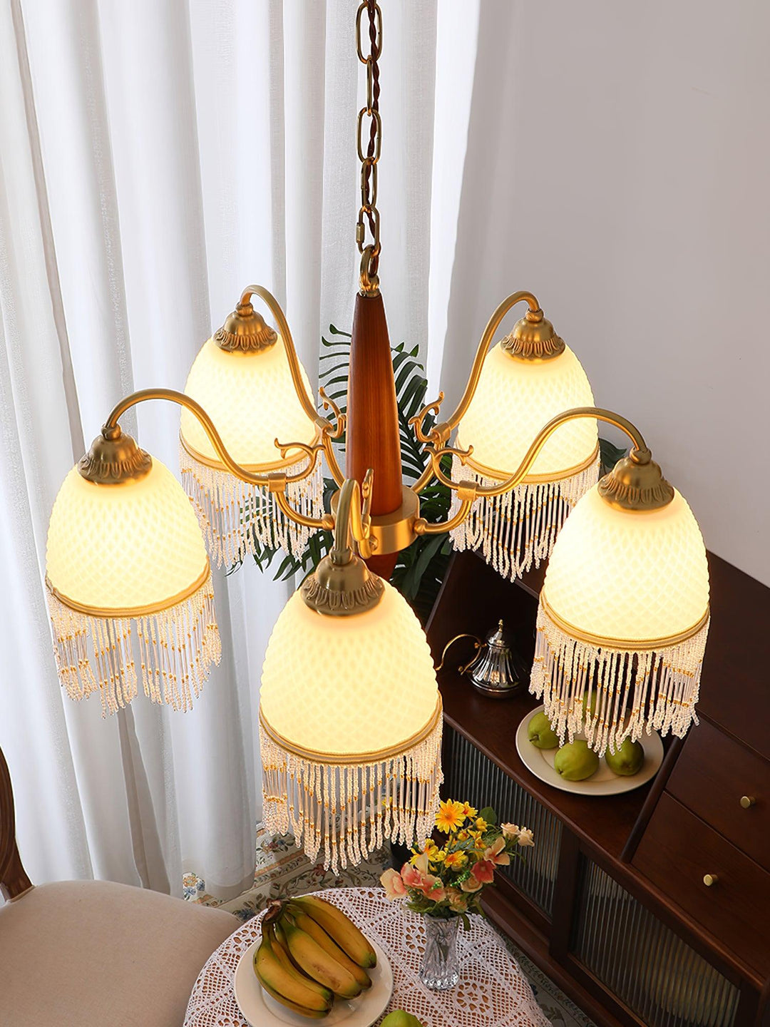 Mesh Tassel Glass Chandelier - Vakkerlight