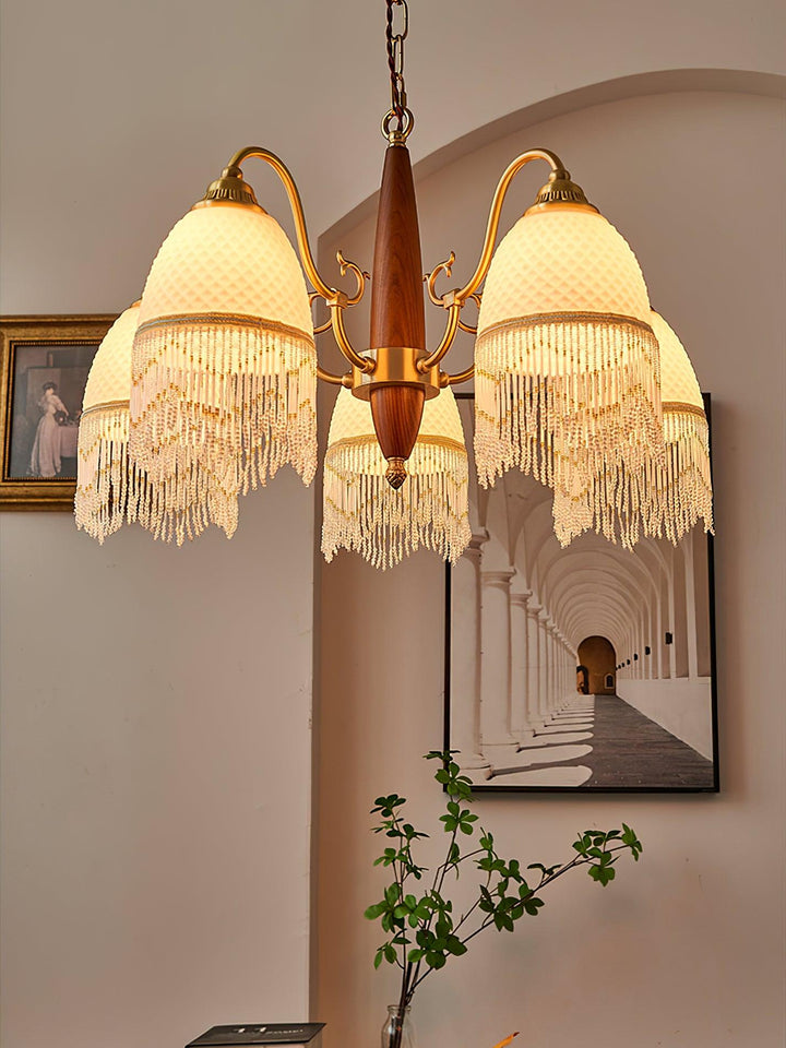 Mesh Tassel Glass Chandelier - Vakkerlight