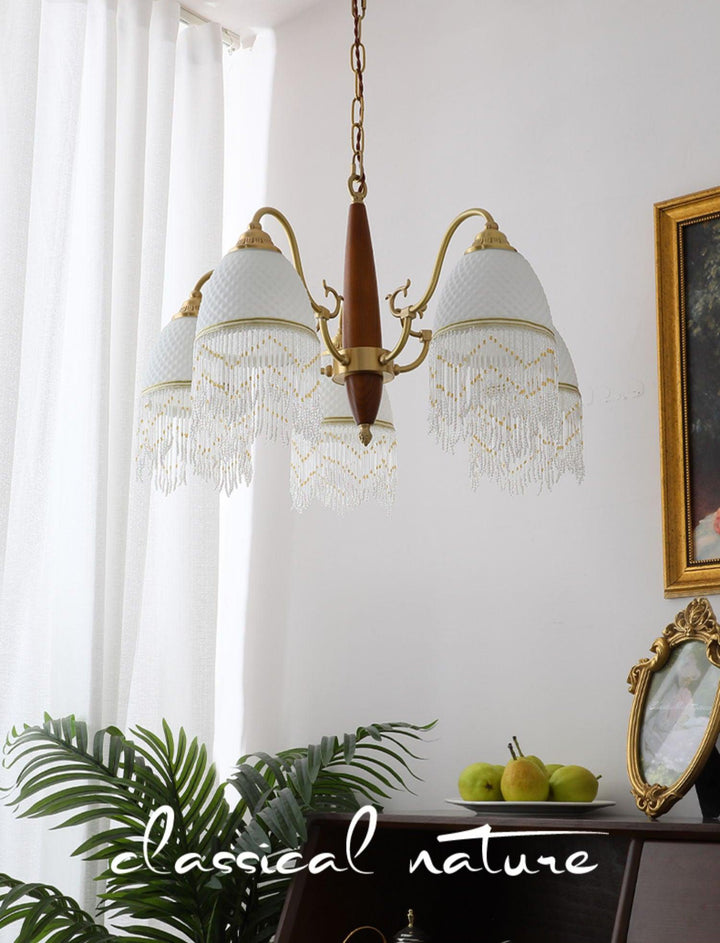 Mesh Tassel Glass Chandelier - Vakkerlight