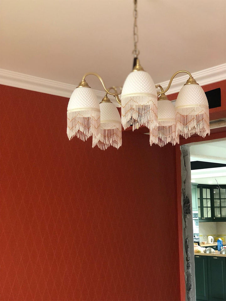 Mesh Tassel Glass Chandelier - Vakkerlight