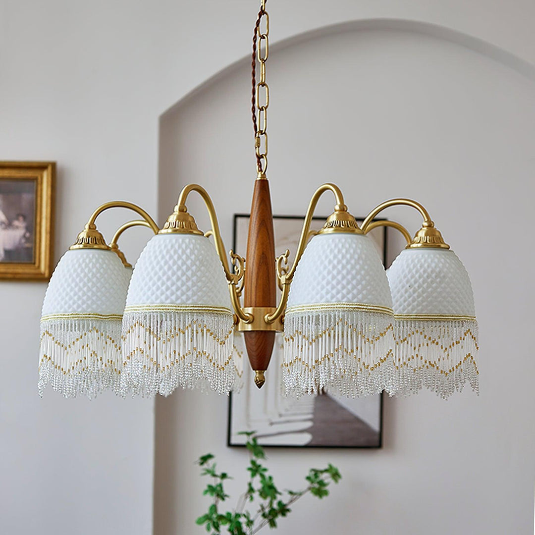Mesh Tassel Glass Chandelier - Vakkerlight