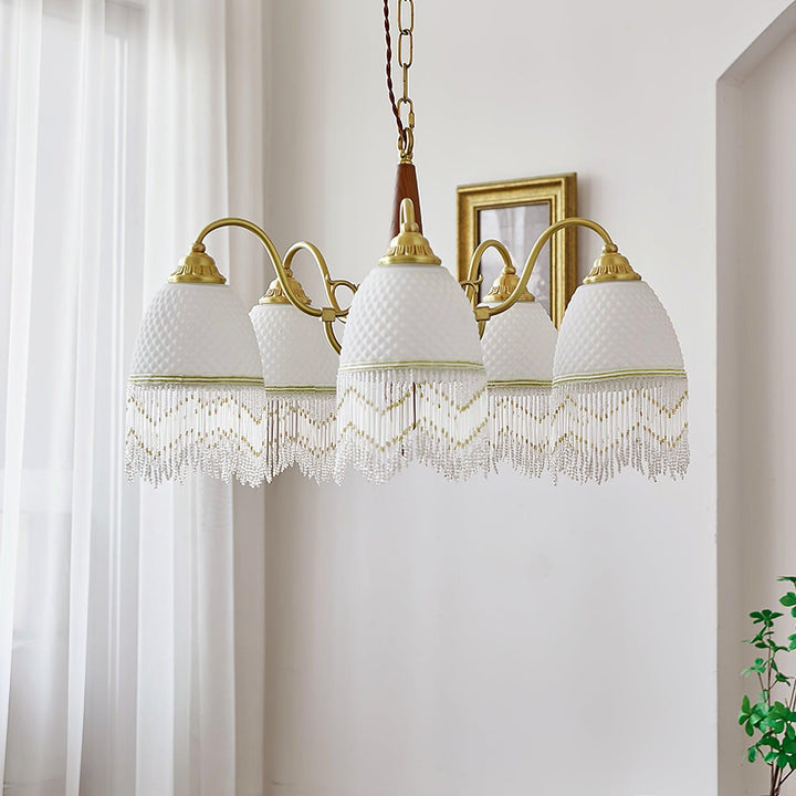 Mesh Tassel Glass Chandelier - Vakkerlight