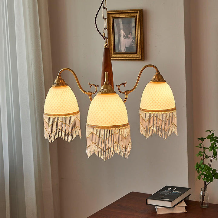 Mesh Tassel Glass Chandelier - Vakkerlight